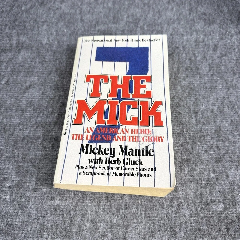 Vintage The Mick Mickey Mantle Herb Gluck PB Baseball Yankees Biography USA